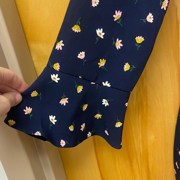 Boden Dark Blue Jumpsuit with Floral Accents - Picture 3 of 6